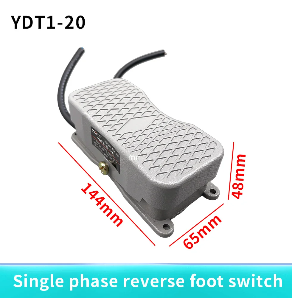 Interruptor de pie YDT1-101, Pedal de Control inverso, 220V /380V, 10A, 15A, doble control, motor trifásico