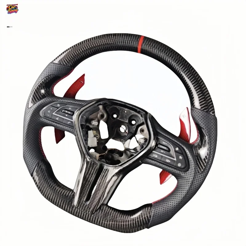 For Infiniti Q50 Q60 Q70 Qx50 sport flat bottomed carbon fiber steering wheel modification and upgrade