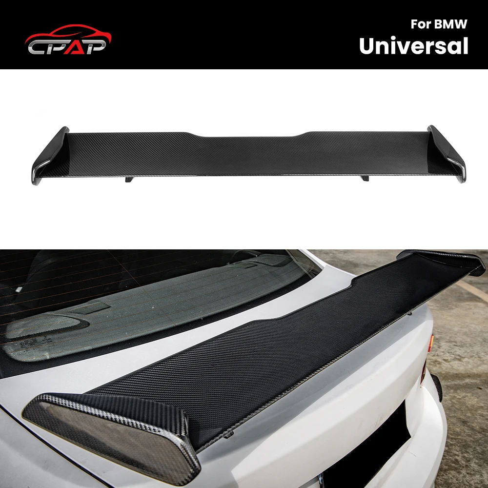 

Real Dry Carbon Fiber Rear Trunk Roof Spoiler Boot Wing For BMW Universal MP Style Tail Fin Car Styling