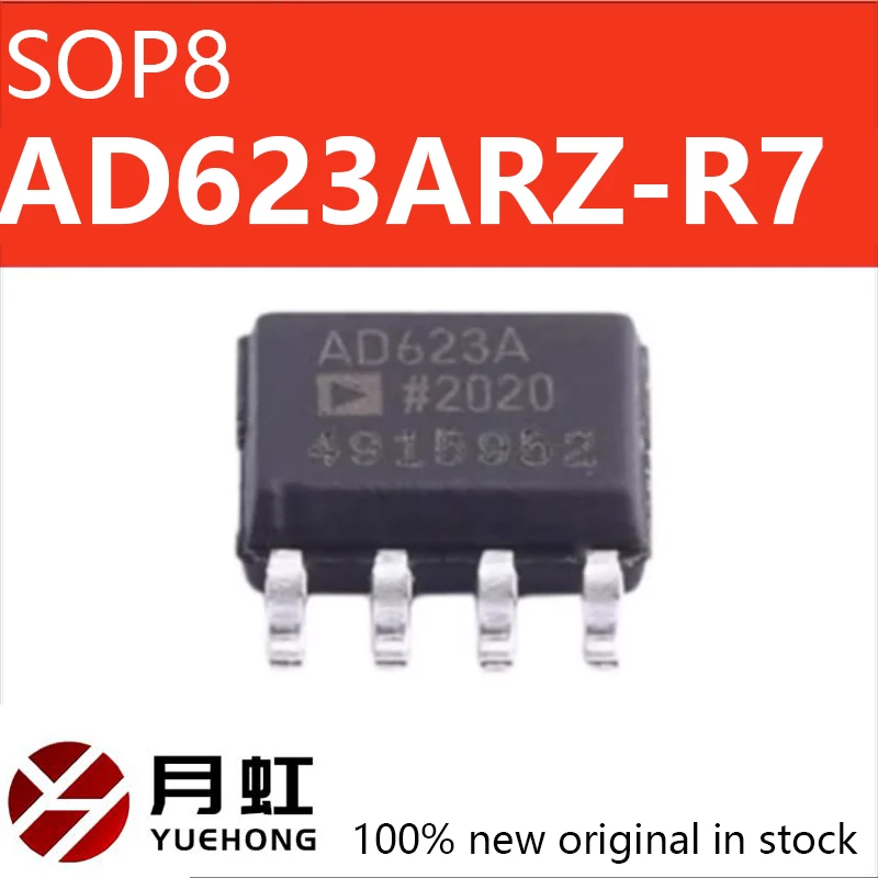 Original genuine AD623ARZ-R7 SOIC-8 single power rail to rail low-cost instrument amplifier chip