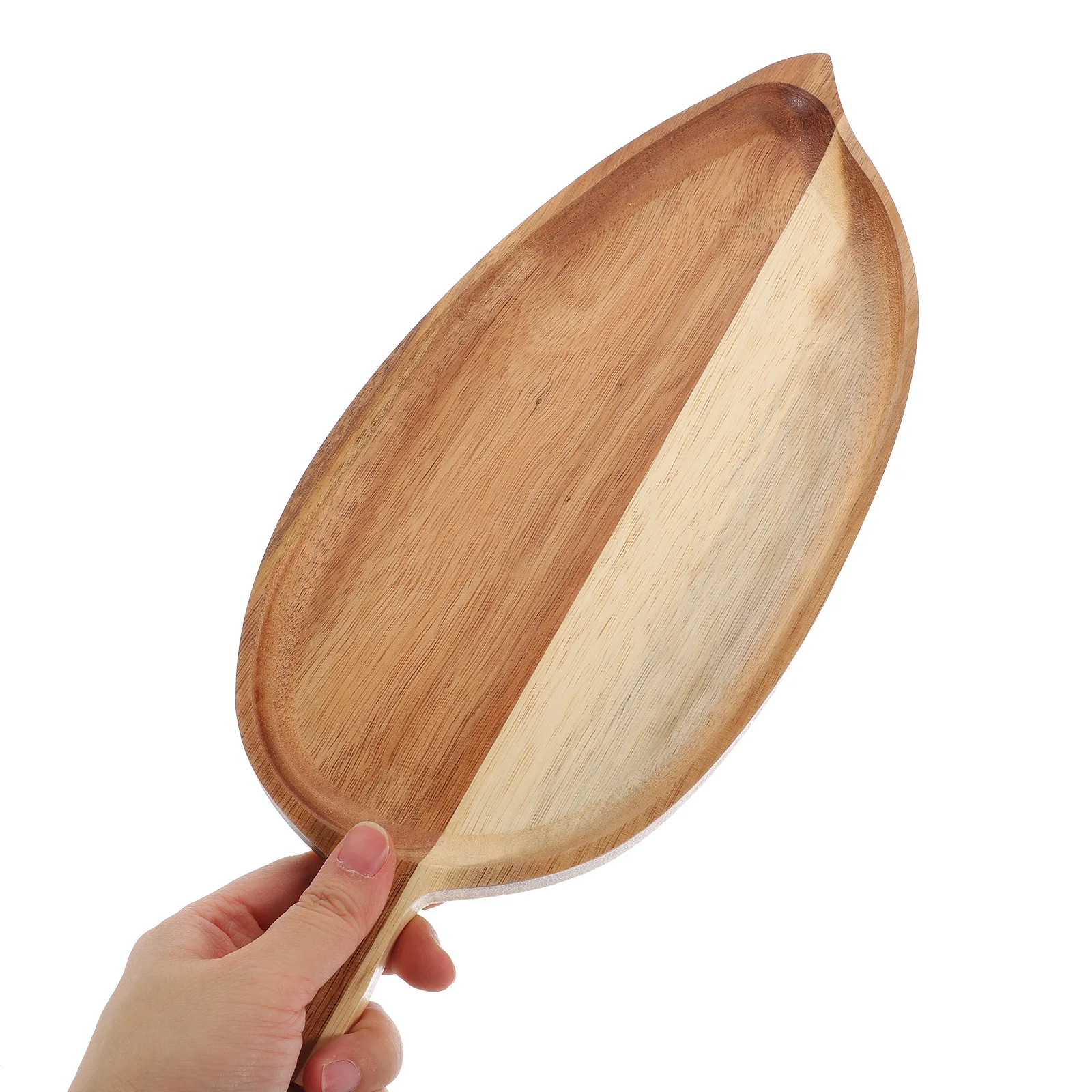 

Leaf Shape Sushi Tray Wood Serving Platter Japanese Style Food Plate For Sashimi Snack Fruit Display Home Restaurant Party