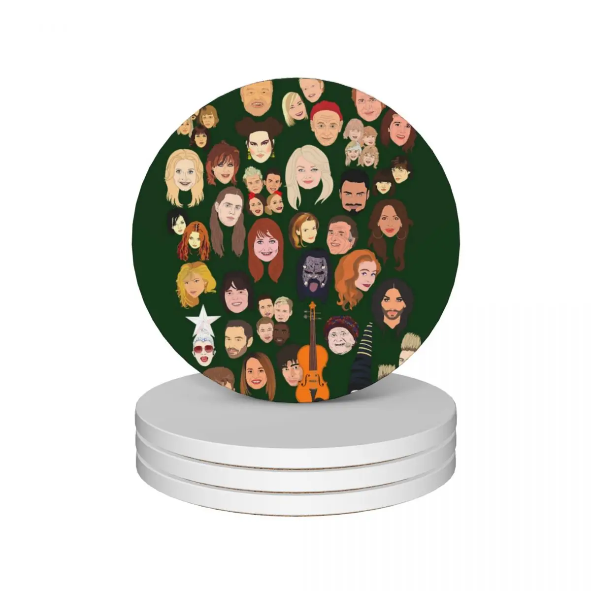 Icons of the Eurovision Song Contest Ceramic Coasters (Set of 4) for table for ceramics Coasters