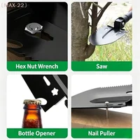 〔MAX-22〕Survival Shovel Multi-Tool, Portable Engineer Shovel For Disaster Recovery,Car Emergency,Camping,Digging,and Gardening 4