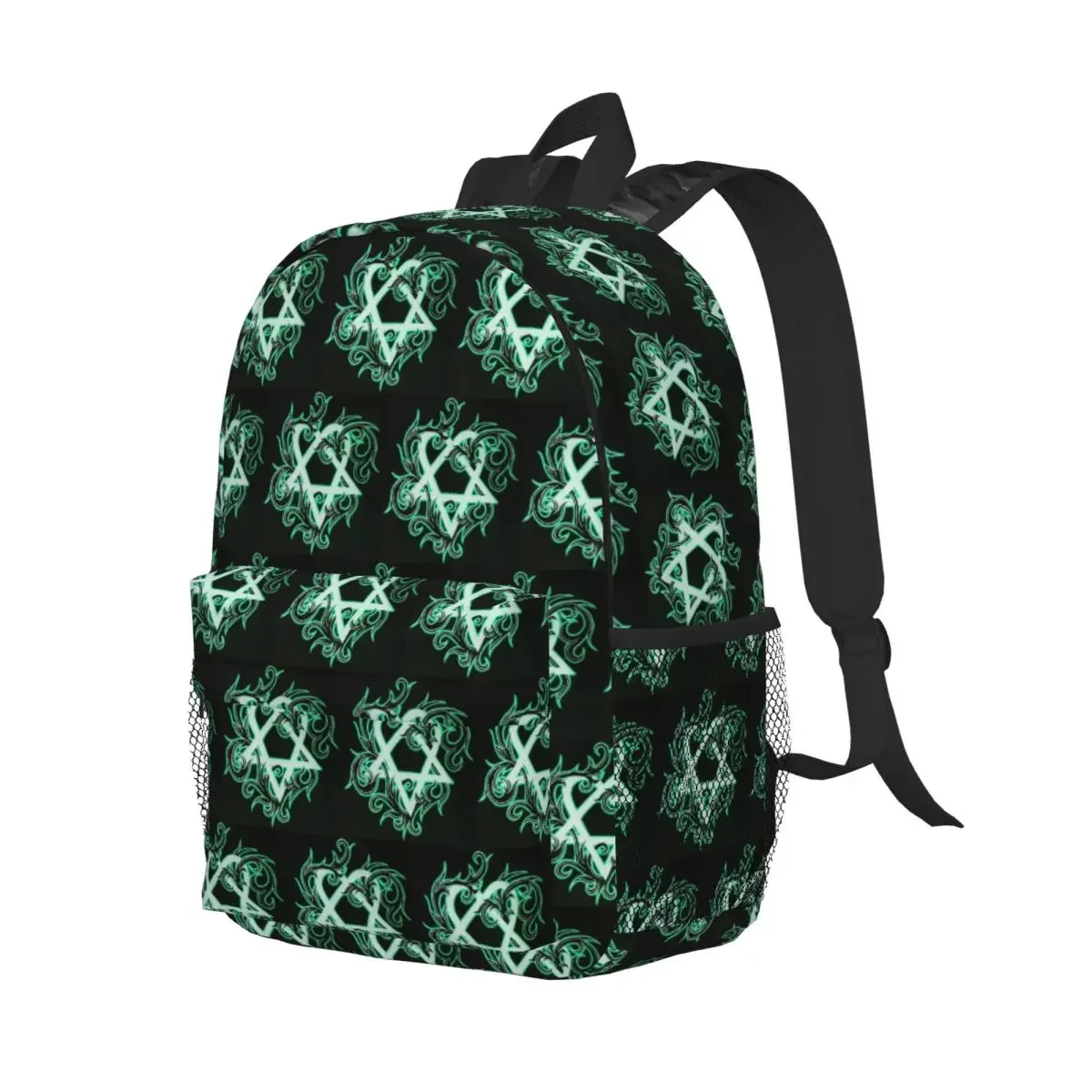 

Heartagram Him Music Band Logo Backpack Student Boys Girls BookBag Kids School Bag Laptop Shoulder Bags for Men Women