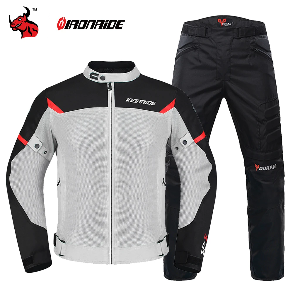 

New Motorcycle Jacket Summer Reflective With Pockets Motocross Jacket CE Protective Equipment Chaqueta Moto jacket Suit M-3XL