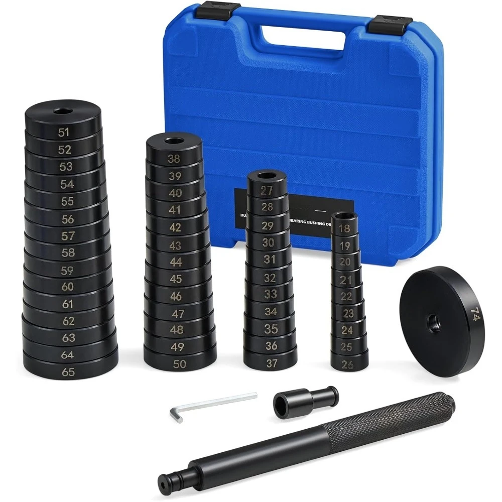 

52-in-1 Custom Bushing Driver Tool Set & Transmission Wheel Axle Bearing Race Seal Installer Remover Kit