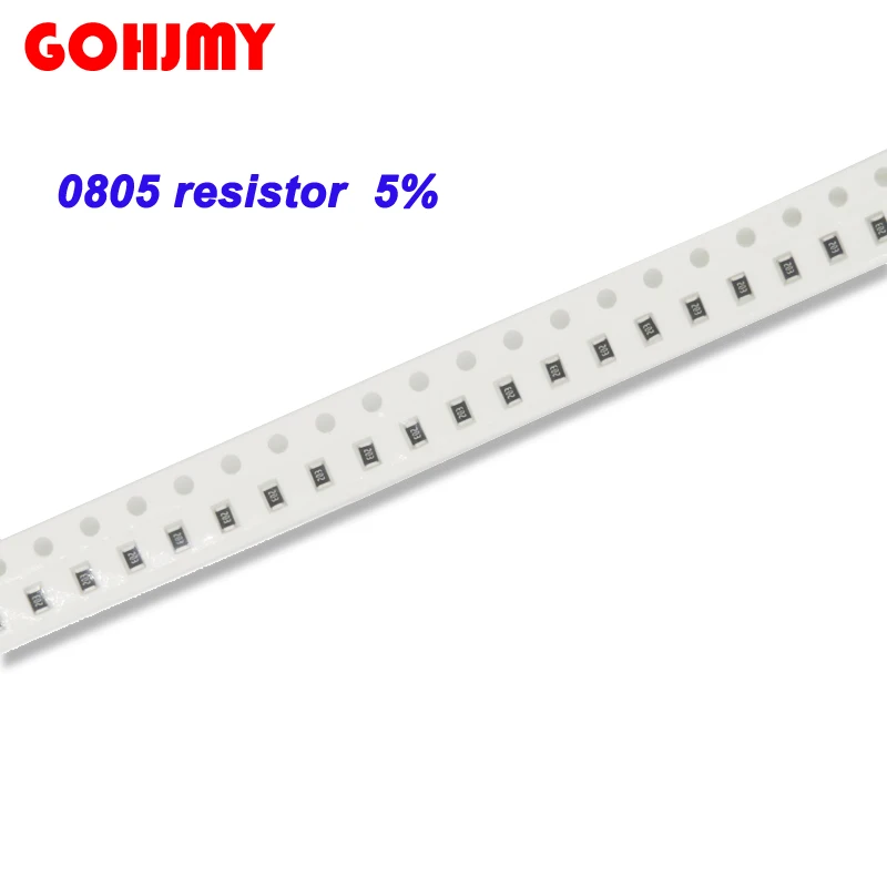 100pcs 0805 SMD Resistor 5% 0R ~ 10M 0.11R 0.33R 2R 10R 120R 180R 200R 300R 430R 510R 1K 10K 43K 100K 220K 470K 820K 1M 2M 3M