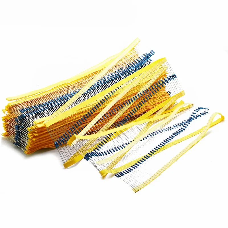 100Pcs 1/4W 1r ~ 10M 1% Metaalfilmweerstand 100r 220r 1K 1.5K 2.2K 4.7K 10K 22K 47K 100K 100 220 1k5 2k2 4k7 Ohm Weerstand