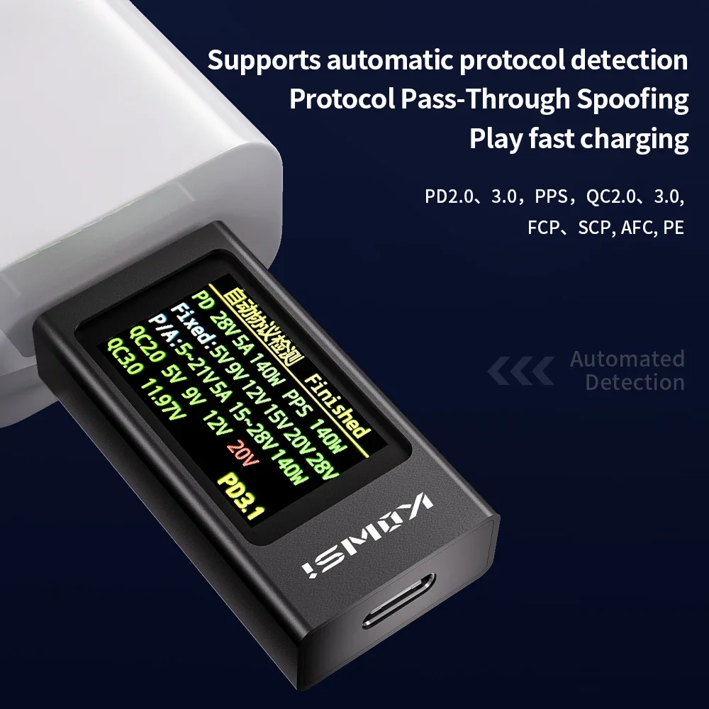 KWS-X1/KWS-1902L USB Tester Voltmeter Ammeter DC4-30V0-12A Fast Charge Detection Trigger Capacity Measurement Ripple Measurement