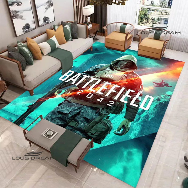 3D game Battlefield Printed carpet non-slip carpet bedroom decor outdoor rug Yoga mat bedroom decoration birthday gift