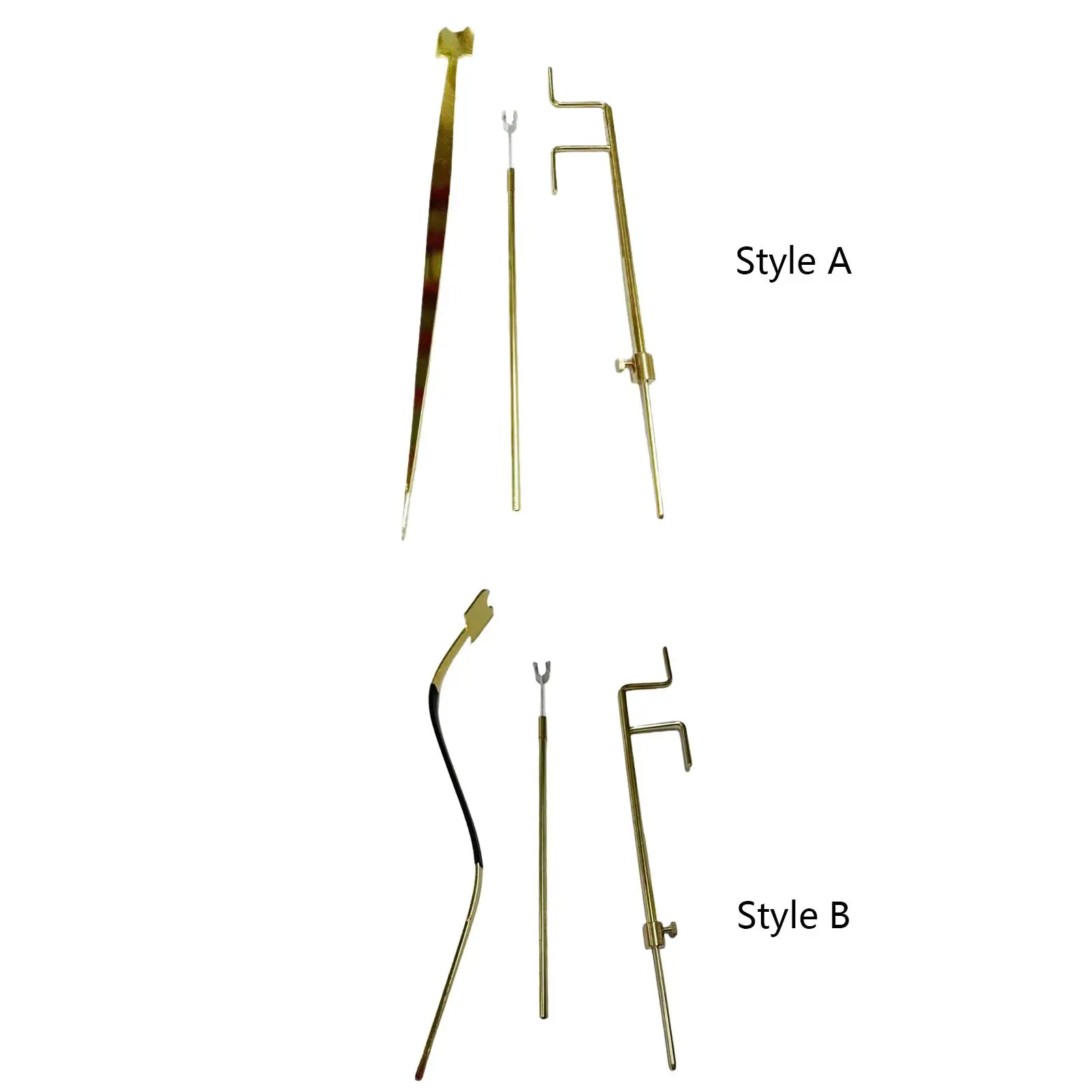 

3x Sound Column Clip and Setter Cello Luthier Install Repair Tool Kit Sound Post Gauge Measurer