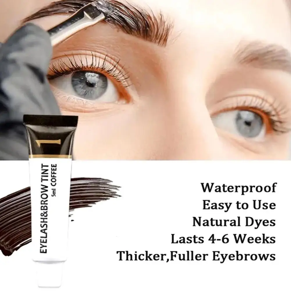 Professional Eyelash Eyebrow Dye Tint Waterproof 15-minute Fast Tint Easy Dye Gel Eyelash Brown Black Coffee Color Tint Kit