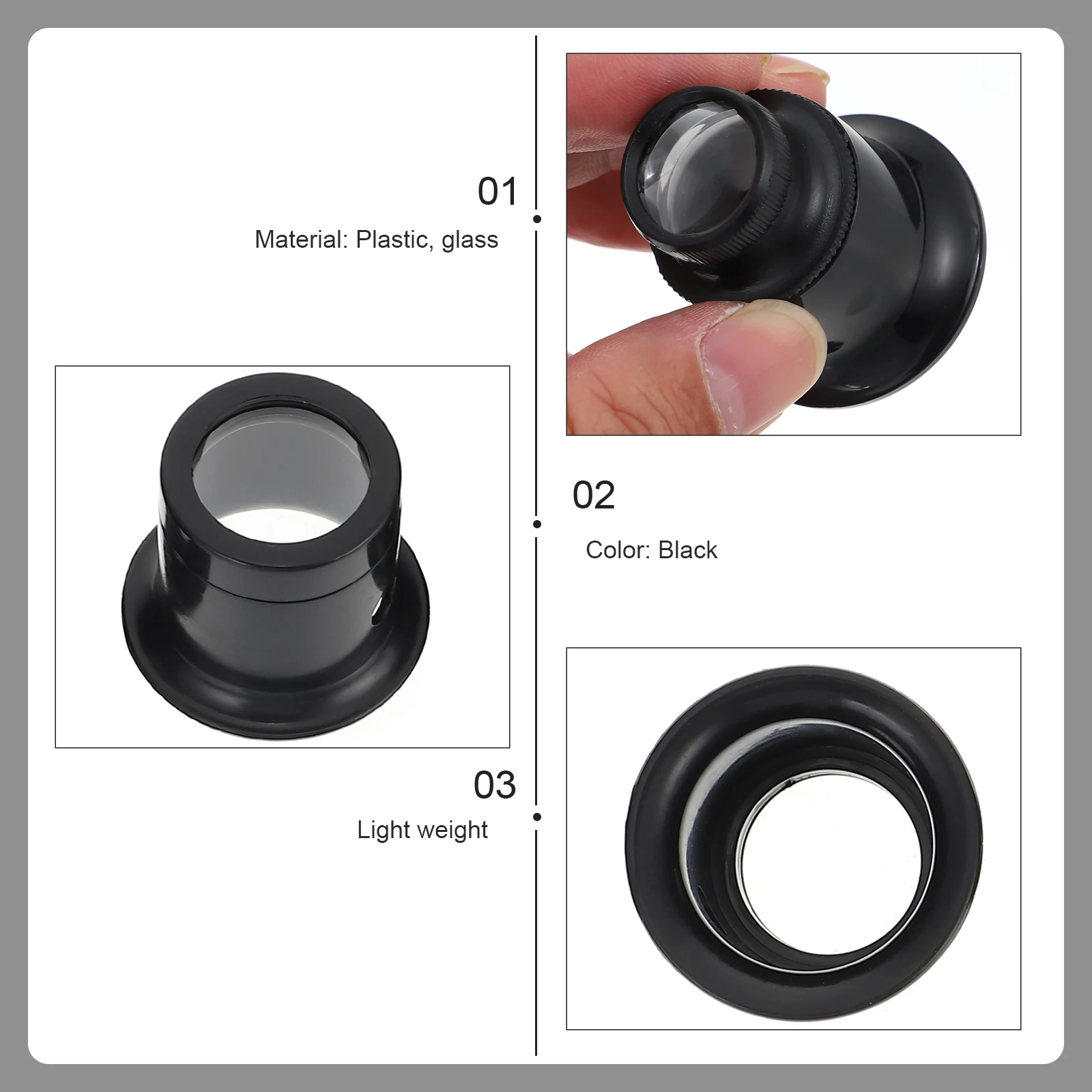 

5 Pcs Eye Clip Magnifying Glass Set Watch Kit Tools Clocks Repair Magnifier Reapir Glasses Outdoor Jewelry for Watchmaker Work