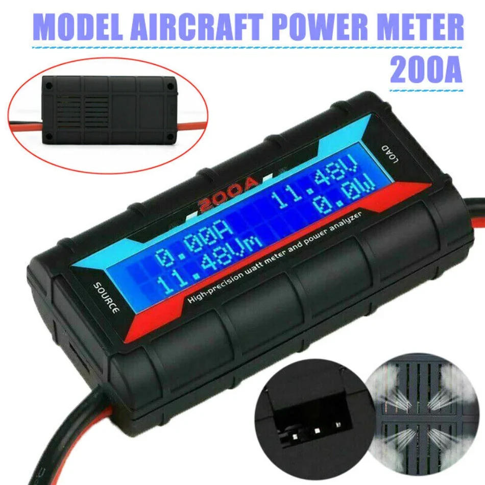 LCD 200A 60V Digitaler Kabelloser Batterietester Wattmeter Leistung Volt Ampere Monitor Analysator RC Flugzeug-Batterieanalysator – Detail 2