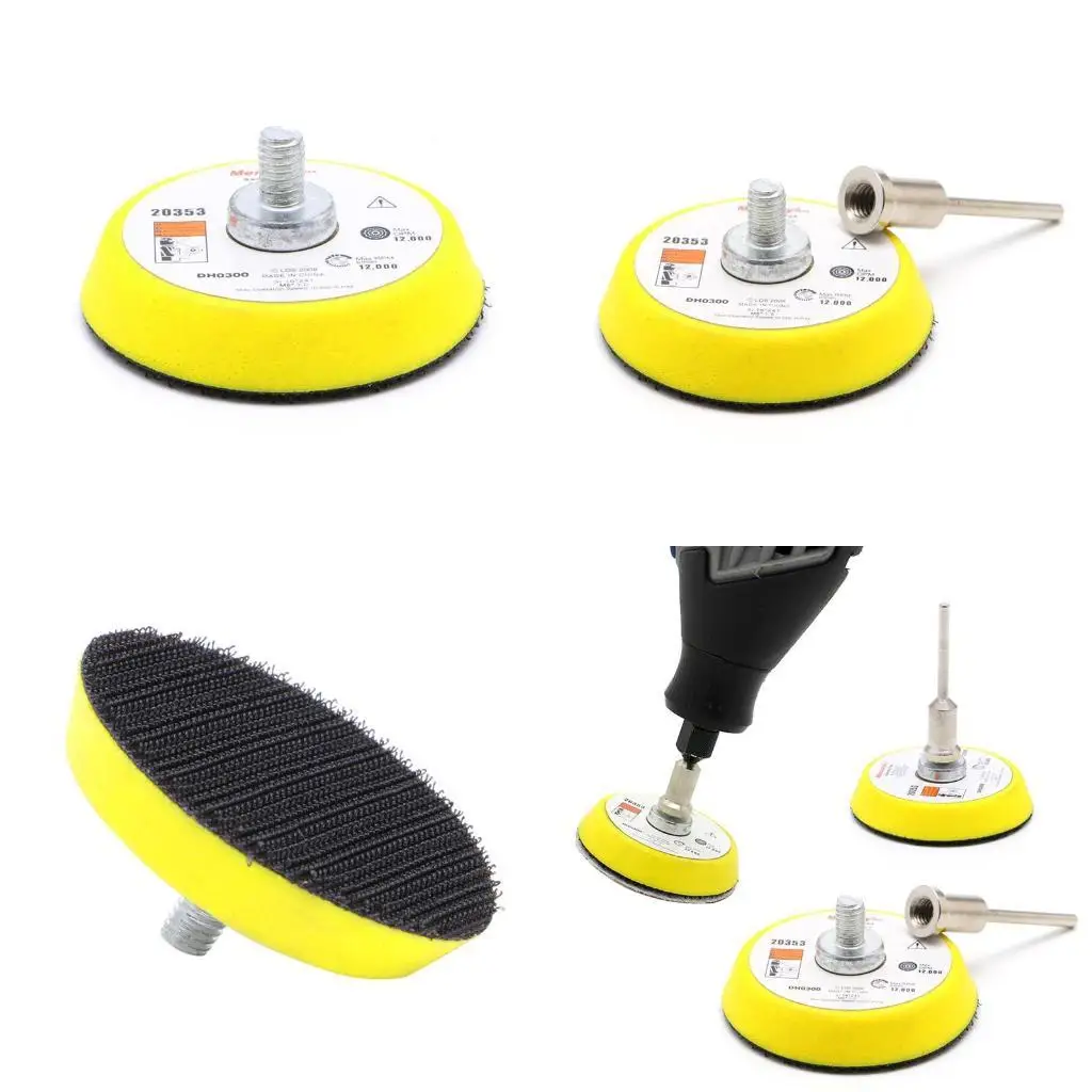 

652F 2" Mix Grit Sander Disc 3mm Shank Sanding Polish Polishing Pad Backer Plate Hot