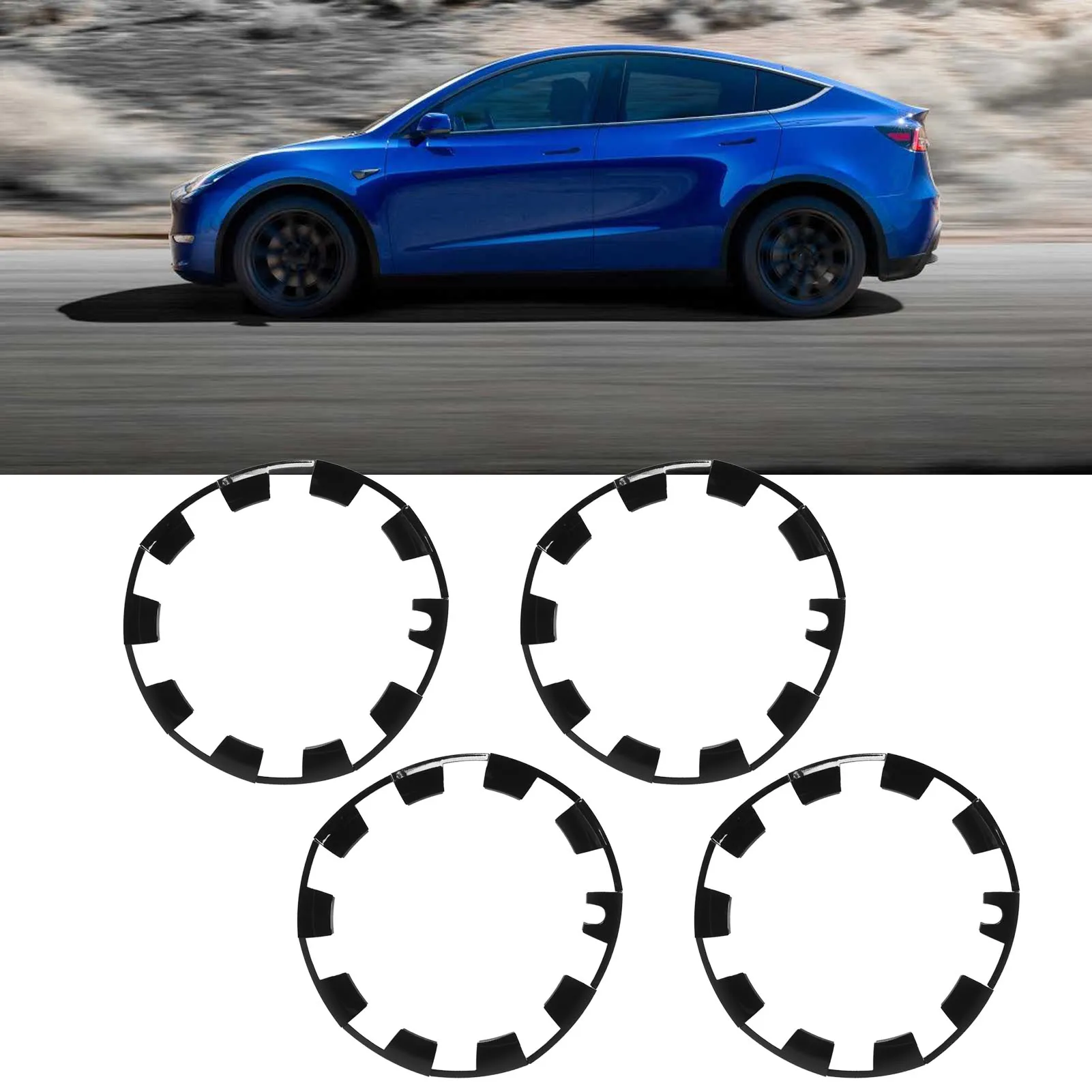 40 Pcs Wheels Rim Protector Automotive Hub Protection Ring Cover Guard Replacement for Tesla Model Y 2021 to 2023