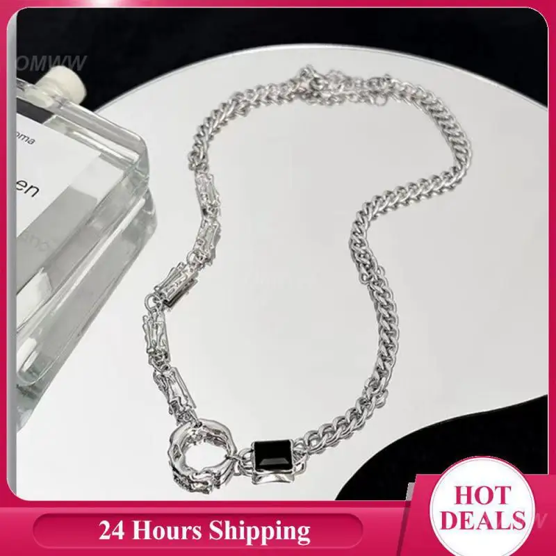 Titanium Steel Chain Zircon Simple Titanium Steel Clavicle Chain Unisex Necklace Jewelry Accessories Hot Items Necklace Fashion