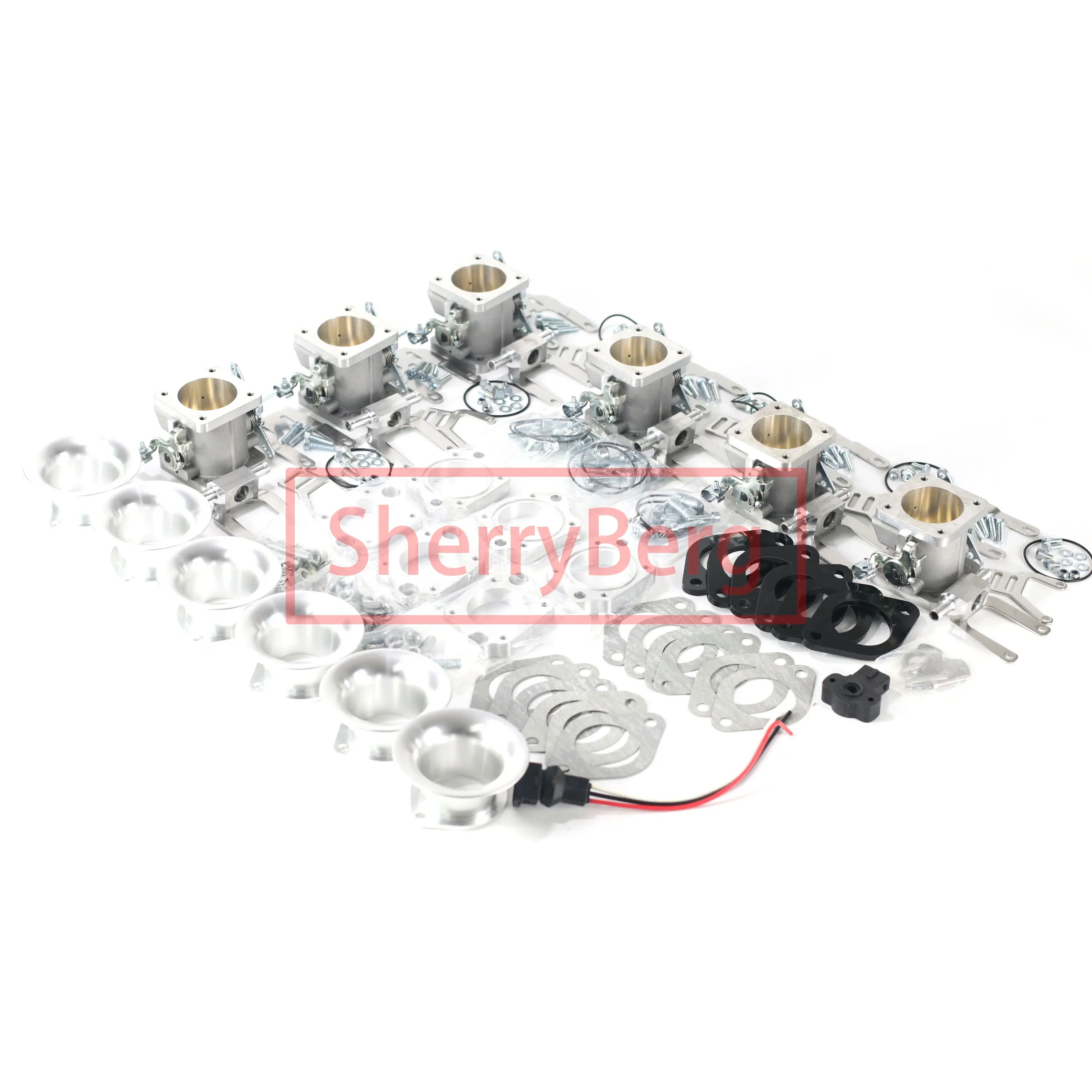 SherryBerg 6 cyls 42DCOE 42mm AL Fuel Injection Throttle Body TPS for Weber Jenvey EMPI Dellorto DHLA DHRLA /Solex/EMPI/FAJS NEW