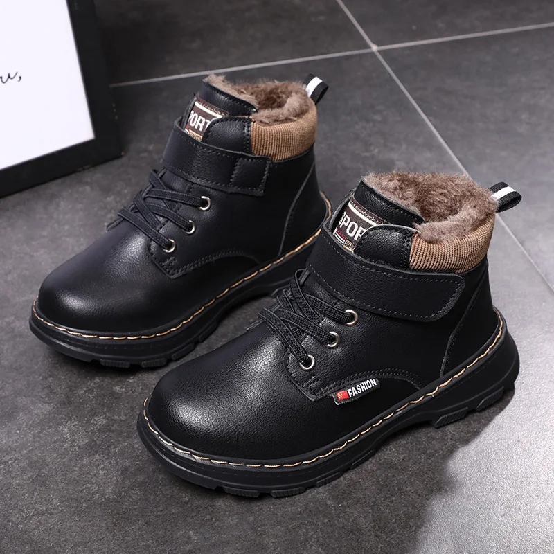 2024 New Children Snow Boots Warm Non-slip Shoes For Boys Girls Brand Boots Comfort Baby Plush Boots Fashion Sneakers