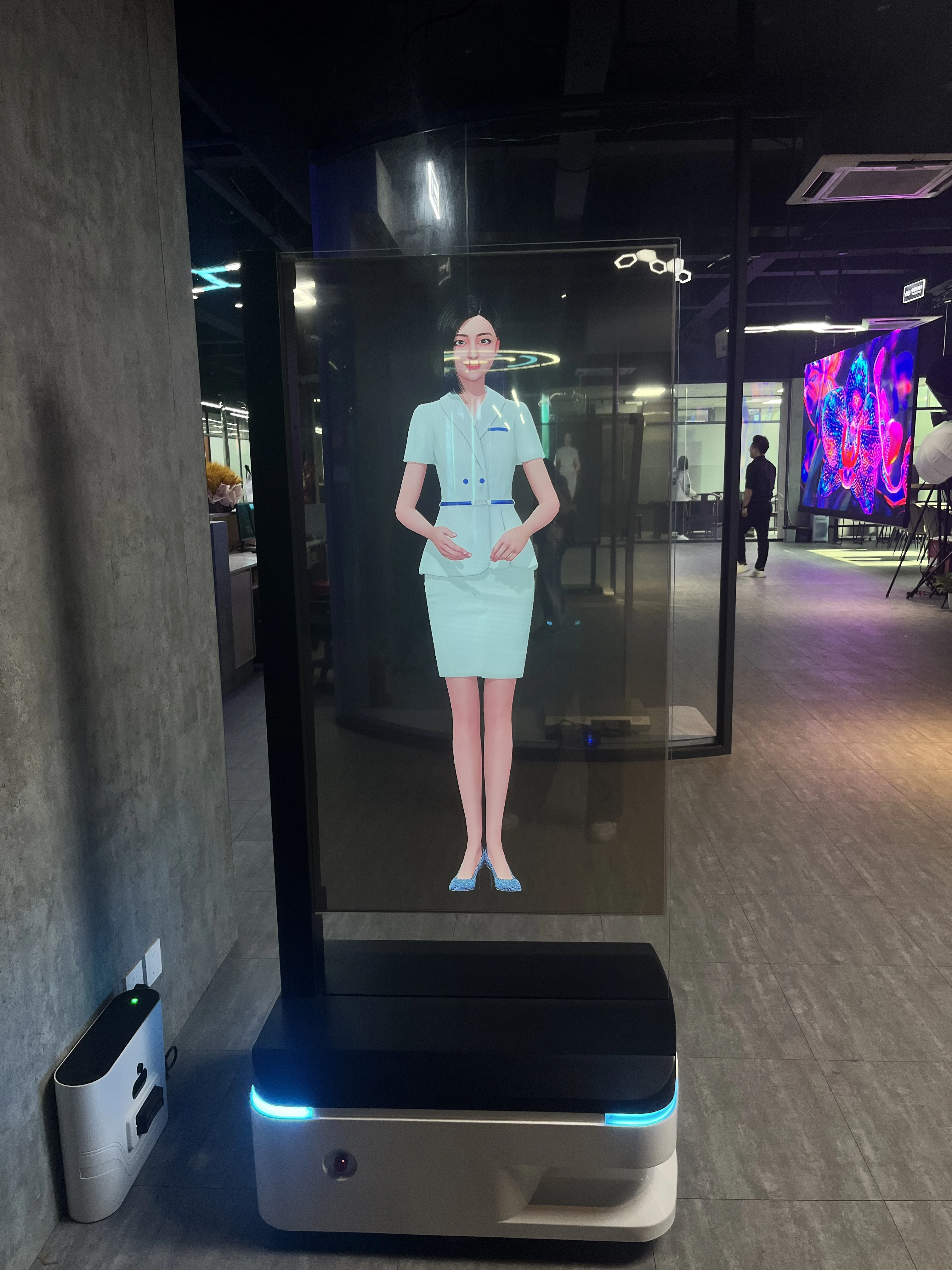 High-End 55-Inch Transparent OLED Window Self-Luminous Vertical LCD Display for Commercial Digital Signage Self-Service Business