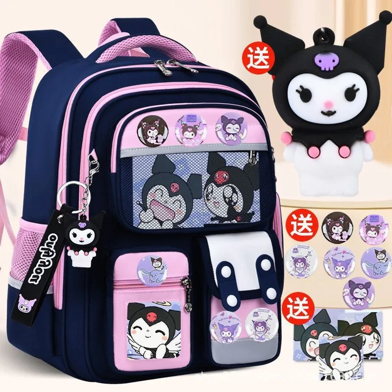 

2025 Disney cartoon Kuromi Kids Backpack Mini Schoolbag Girls and Boys Cute Shoulder Bag