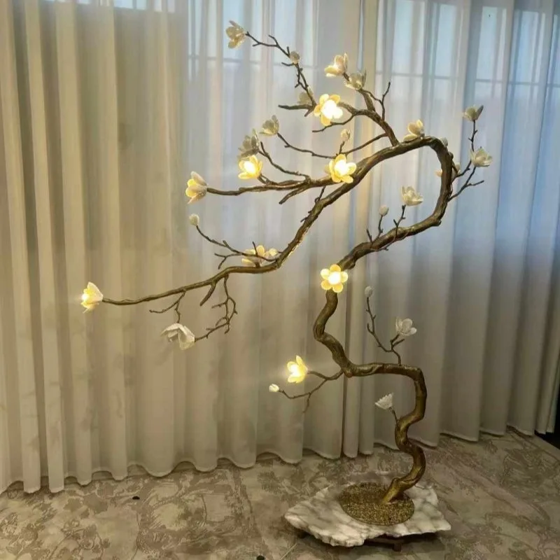 

Customized all-copper ceramic flower personality decoration new Chinese tea room exhibition hall villa branches