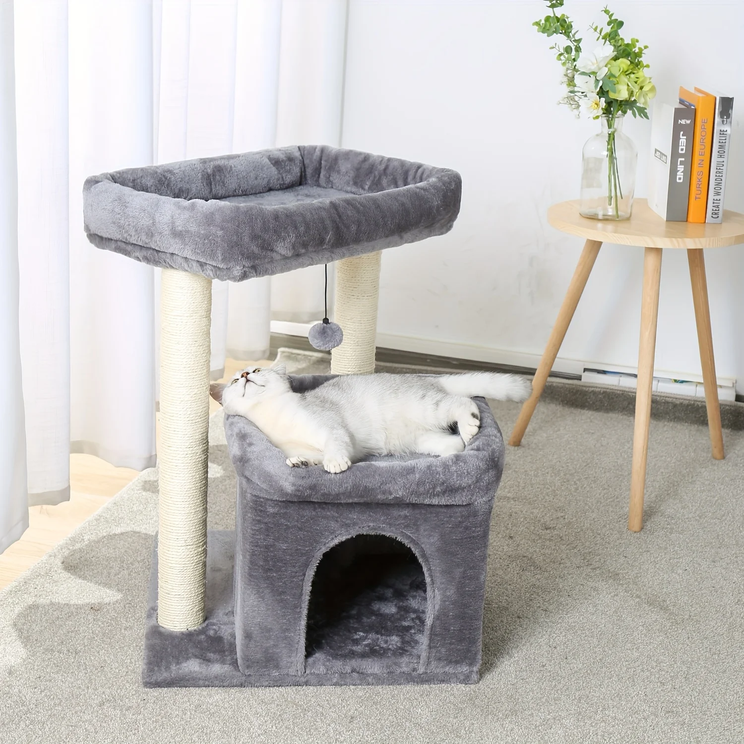 

Cat Tree Cat Tower For Large Cats With Sisal-Covered Scratching Posts And Extra- for large Cat Perch Suitable For Indoor Cats, f