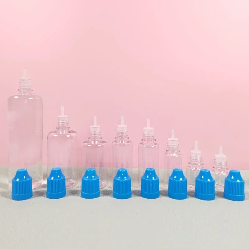 30Pcs 3ml-120ml Empty Plastic Dropper Bottles Squeeze Refillable Clear Eye Fluid Containers With Funnel And Colored Cap For Oil image 3