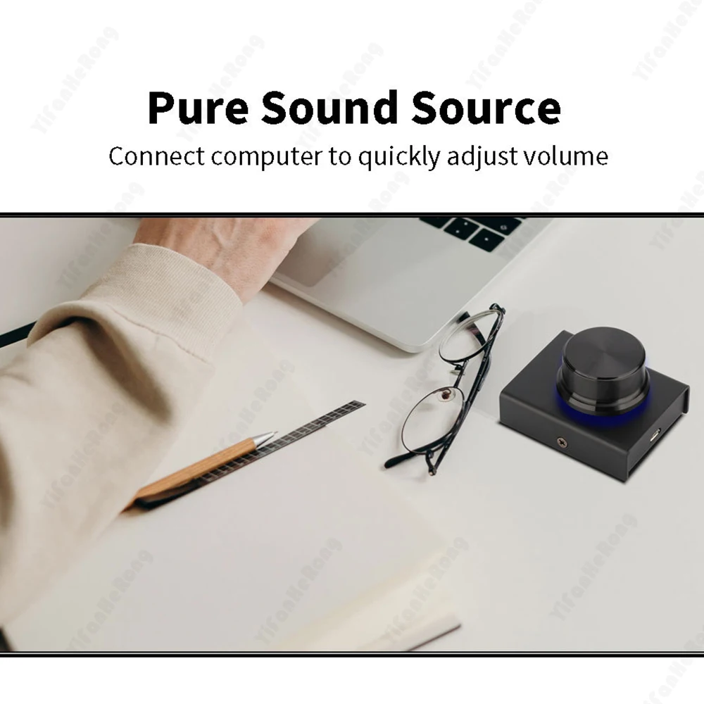 Mini USB Computer Volume Controller PC Speaker External Audio Volume Control Knob Digital Controller With One Key Mute Function