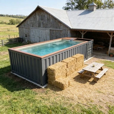 Professional Outdoor Swimming Pools Fiberglass Shipping Container Pools for Sales