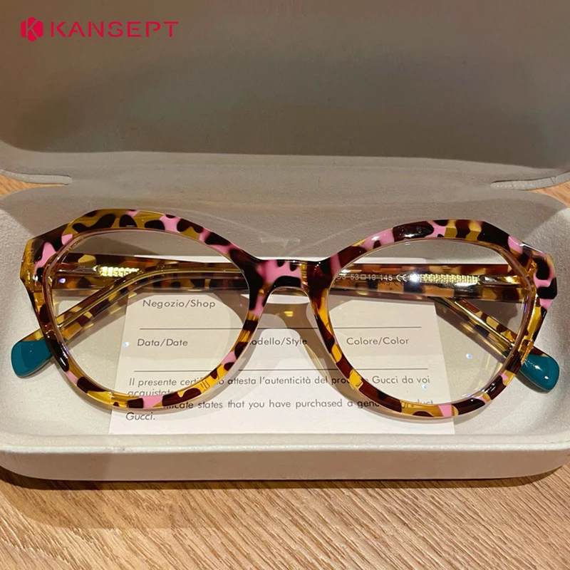 KANSEPT Women`s Glasses Frames Woman`s Eyeglasses Men Lunettes De Lecture Glasses-3 Graduated Lenses to Read Lunette Myopia Man