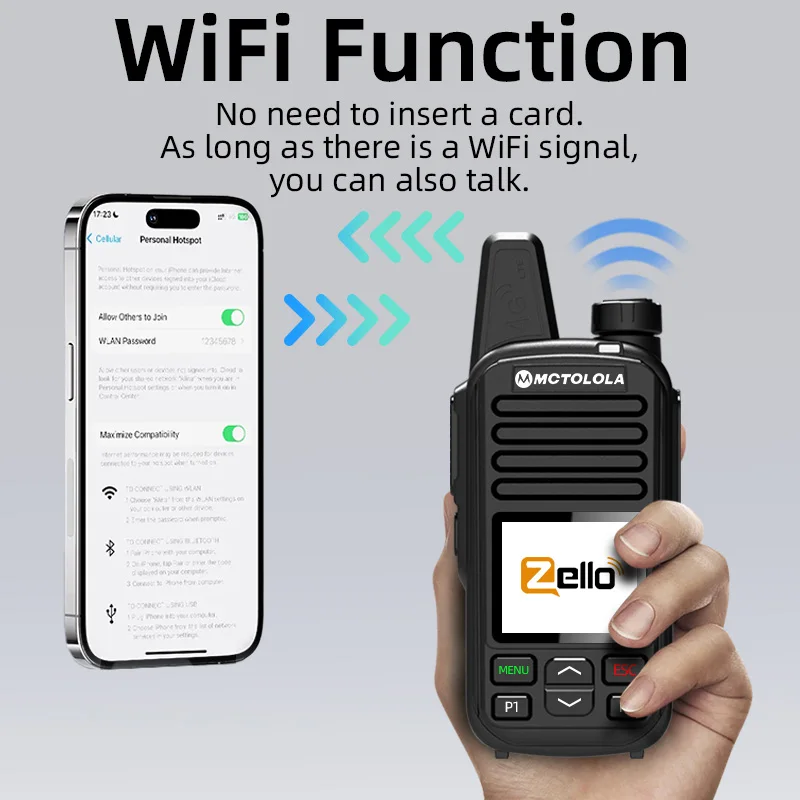 MOTOLOLA  2G 4G Android 8.1 Car Radio WIFI Bluetooth Handheld POC Walkie Talkie 5000km Suitable for Fleet Transport Truck - view 3