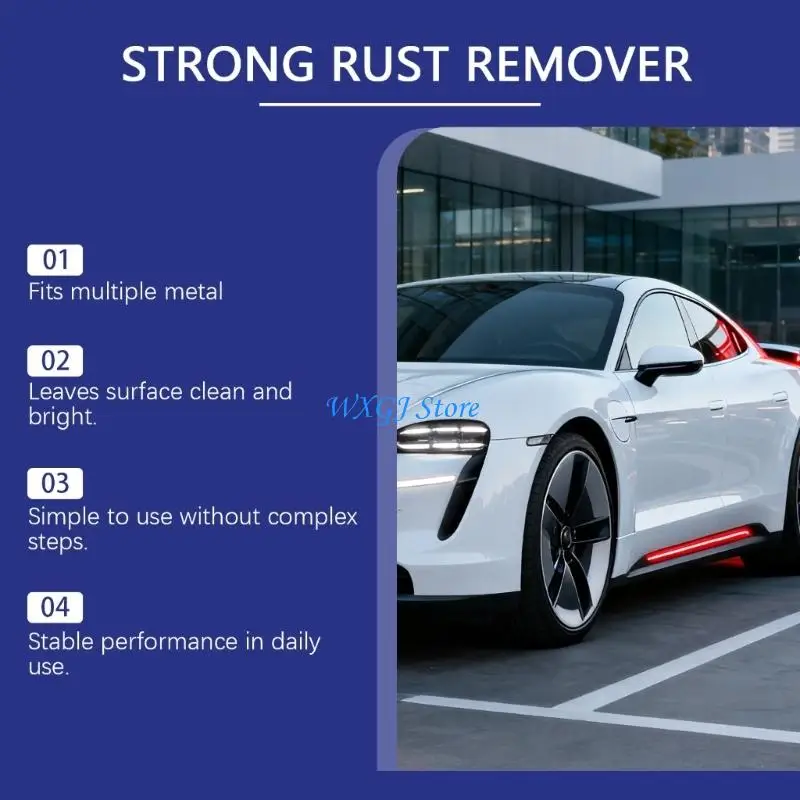 37JE 100ml Iron Contamination Abolisher for Car Paint Safe Solution Quickly Dissolves Metal Particles On All Paint Surfaces