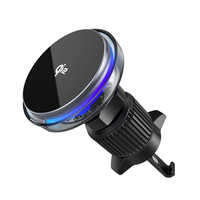 Car Mount Charger Magsafe 15W Fast Charging LED Magnetic Wireless Car Chargers Air Vent Phone-Cooling Fan Holders for iPhone PRO