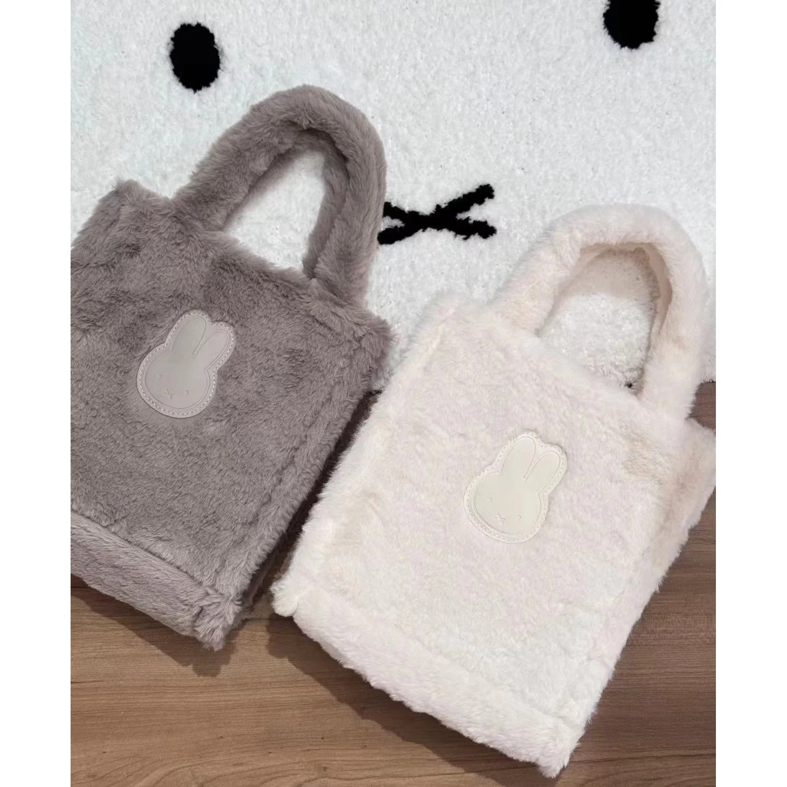 Sac fourre-tout portable en laine de dessin animé, sac de rangement lancé, cadeau de Noël, kawaii ata ffy, automne, hiver, nouveau