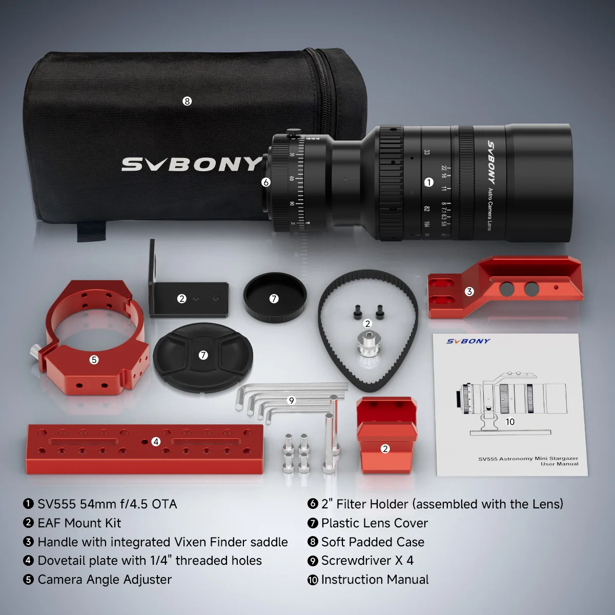 Svbony SV555 Telescope APO New Upgrade 243mm f/4.5 Telephoto Camera Lens for Full Frame Sky Imaging  Astrophotography