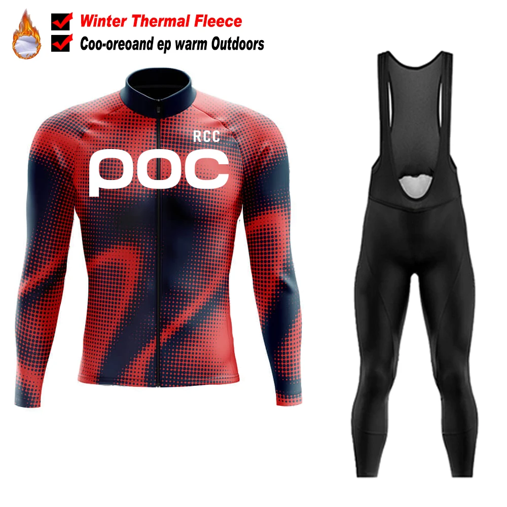

RCC POC 2026 team winter Cycling Jersey Set Bicycle Sportwear Suit MTB Uniform Ciclismo Road Bike Clothing Bicicleta
