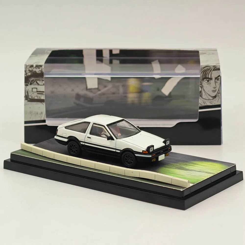 1/64 Hobby Japan for SPRINTER TRUENO GT APEX AE86 INITIAL D White HJ643008DB Diecast Model Car Miniature Auto Toys Collection