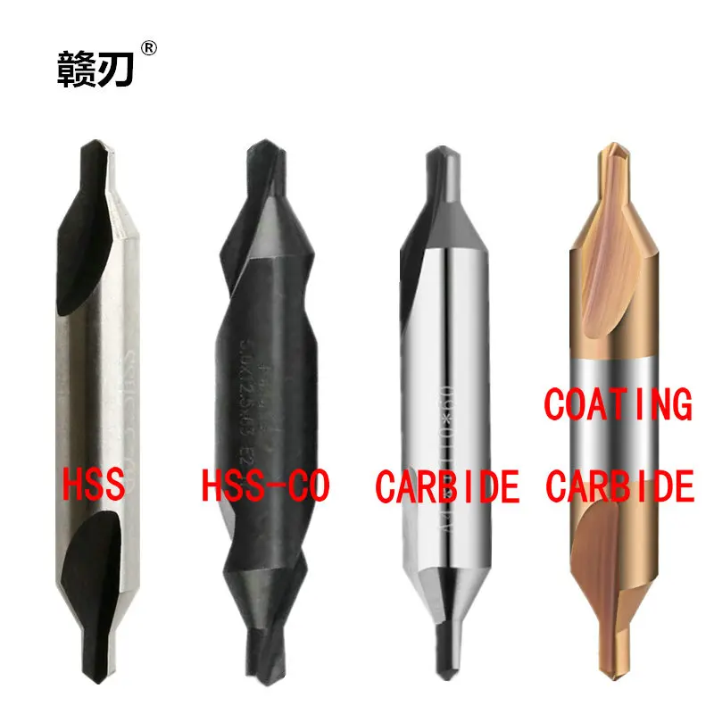 Center Drill Carbide & HSS Co M35 Countersink Chamfer Bit A Form Diameter 1 1.5 1.6 2 3.15 4 5 6 8 10x100