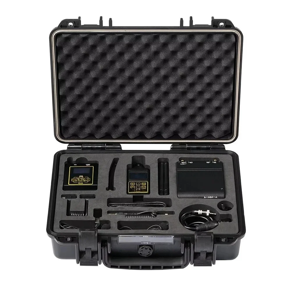 Digital 2.4GHZ Wireless Transmitter Receiver System XLR/TRS Microphone Input for Video Audio view 4