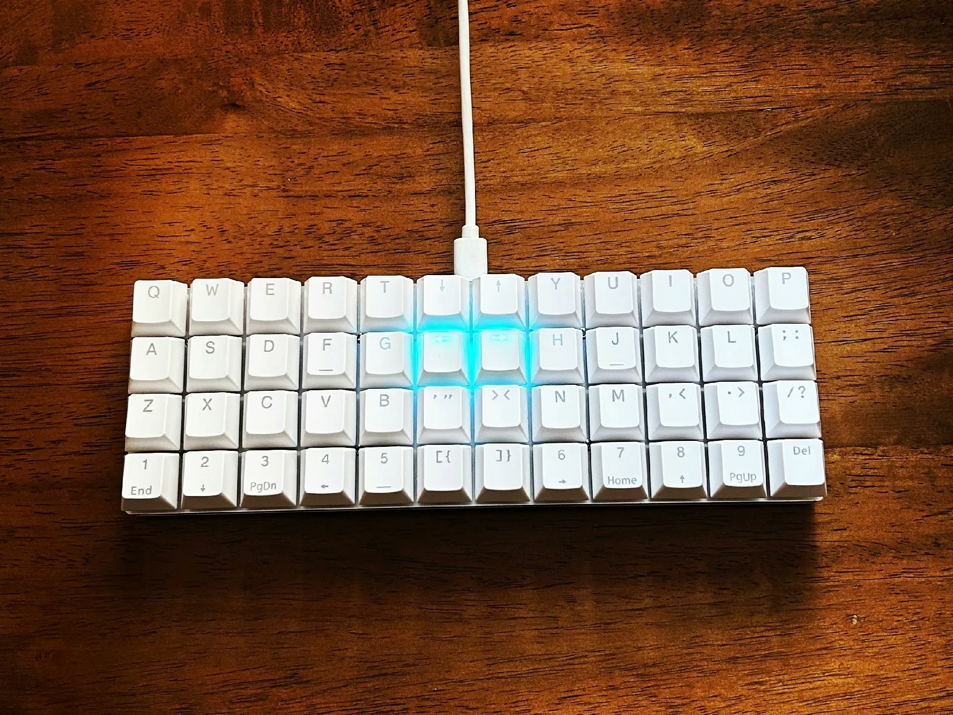 Planck 48 Full 1u Orthogonal Inline Keyboard Single Mode Wired Keyboards Custom Hot-Swap Mechanical Keyboard Gaming Accessories