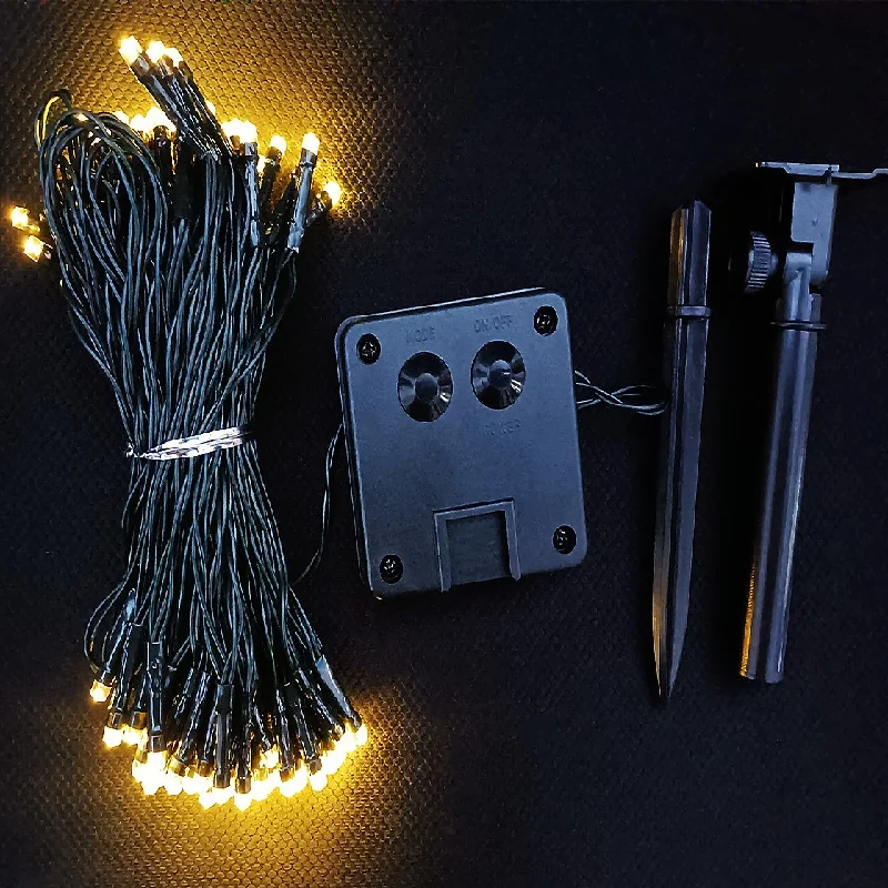 

Solar LED String Lights for Outdoor Christmas Decoration with 8 Lighting Modes Twinkling Solar Powered Fairy Lights
