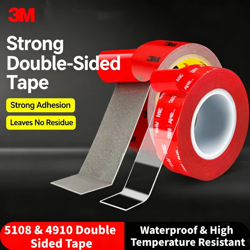 3M High Viscosity Strong Double Sided Adhesive Tape 4910 5108 VHB Car Tape Waterproof Traceless Transparent/Gray Nano Tape