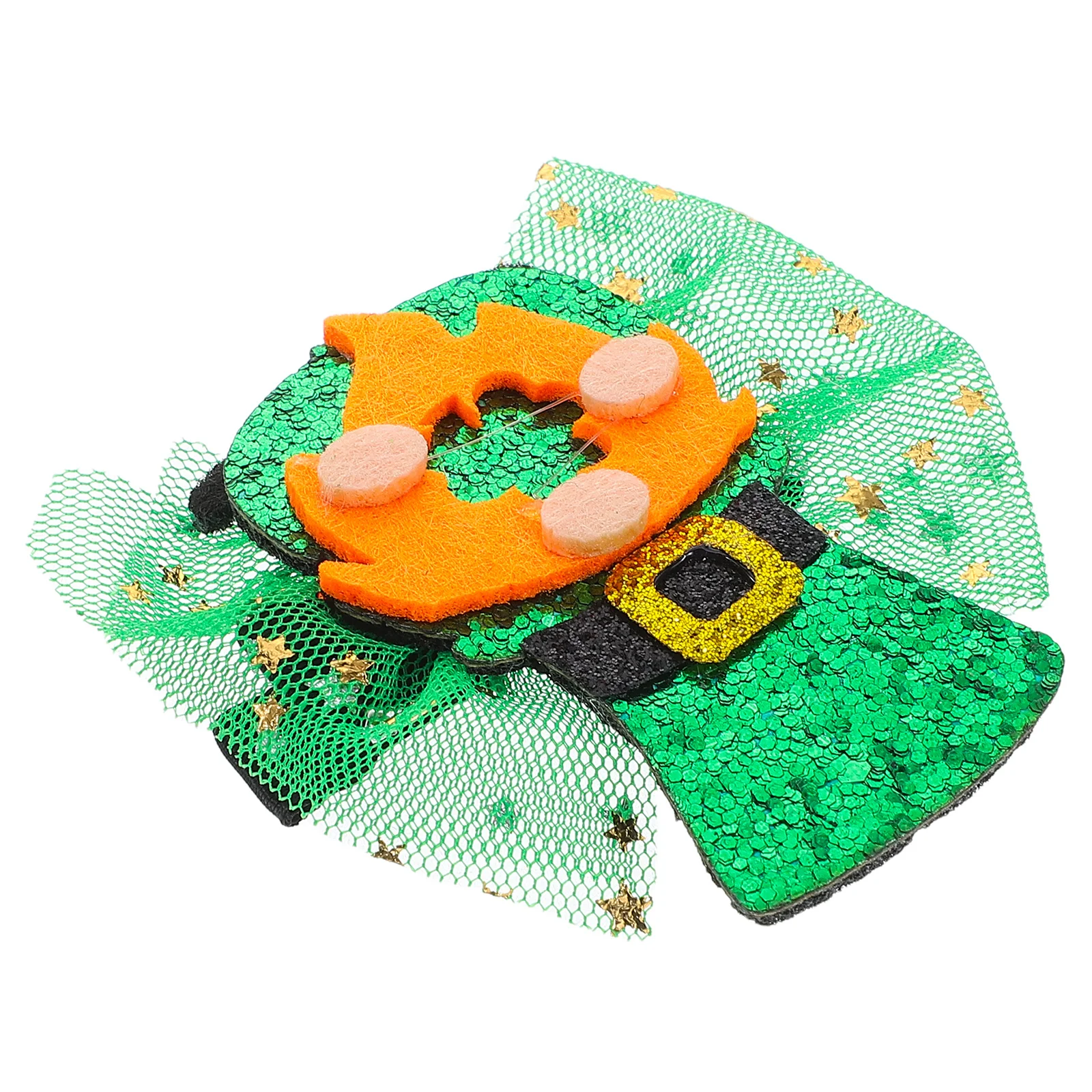 

St Patrick'S Day Hair Clip Mesh Headpiece Design Adorable Decorative Hairpin Lightweight Comfortable Durable Fabric
