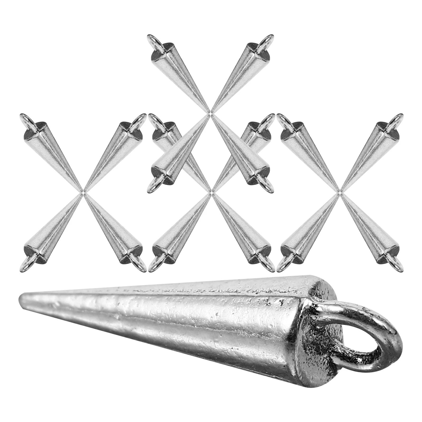 

20 Pcs Zinc Alloy Pendant Accessories Cone Shape Charms for Jewelry Making Lightweight DIY Earrings Bracelets Gothic
