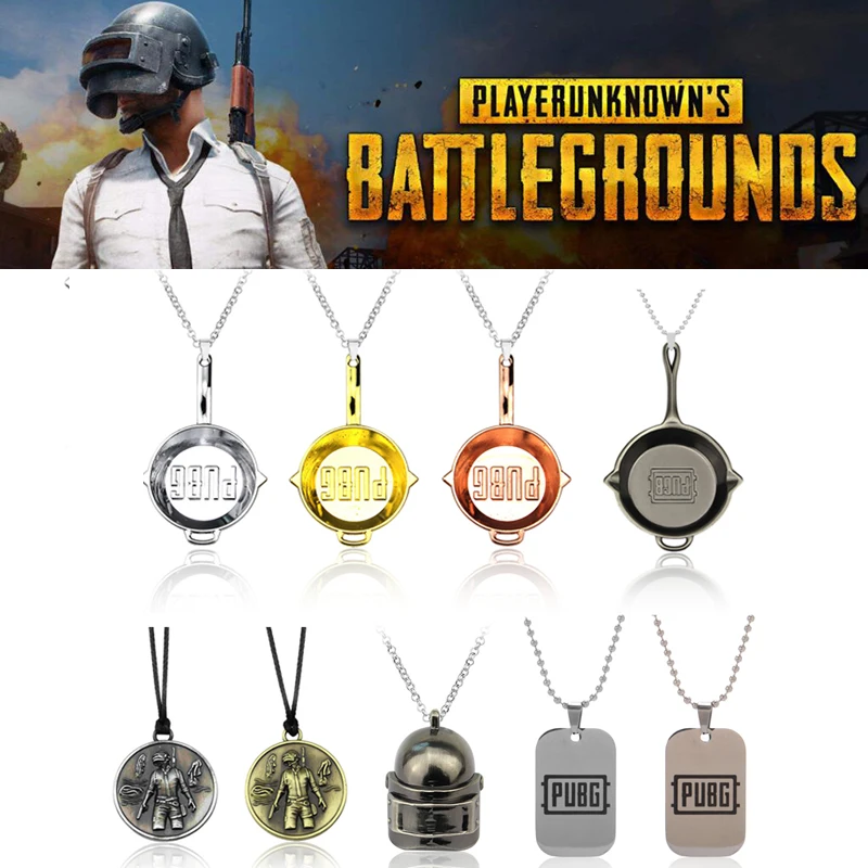 Game Playerunknown's Battlegrounds Necklace Metal Alloy PUBG Pendant Necklace for Women Men Fashion Charm Game Jewelry Gifts