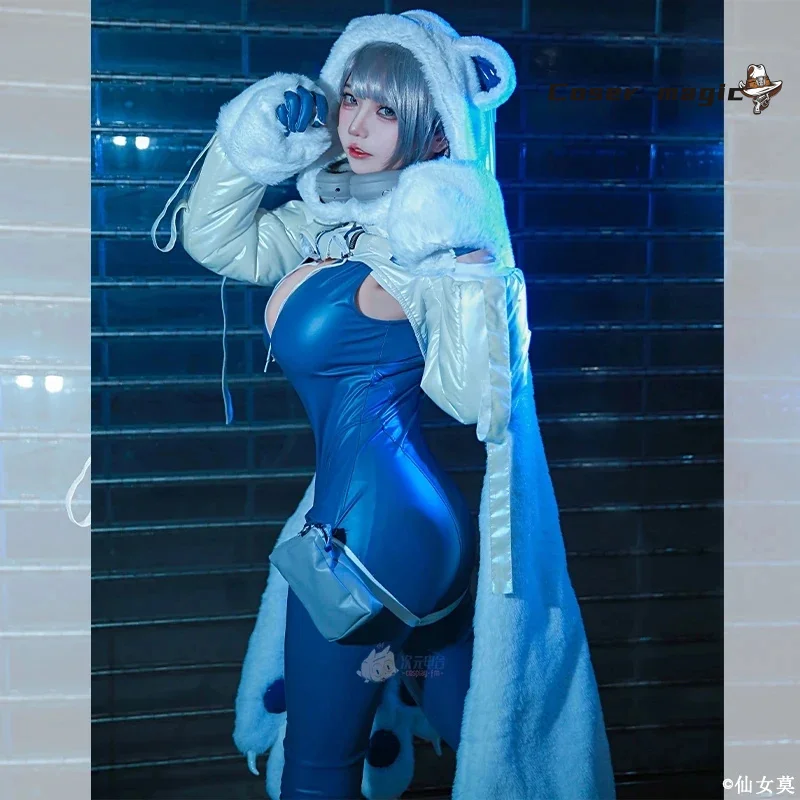 Kostum Cosplay Game Anime NIKKE Neve Gaun Jumpsuit Dewi Kemenangan Seragam Pesta Harian Karnaval Halloween Wanita