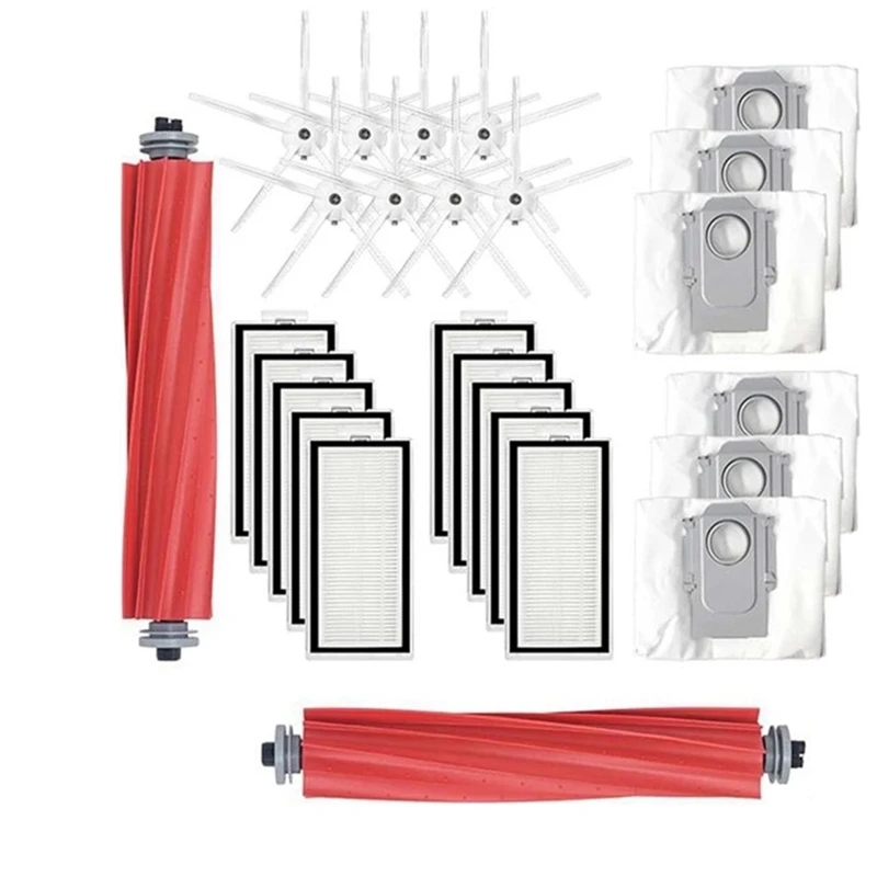 สําหรับ Xiaomi Roborock Q7max+/T8 ชิ้นส่วนเครื่องดูดฝุ่นหุ่นยนต์หลักแปรงด้านข้างตัวกรอง Hepa