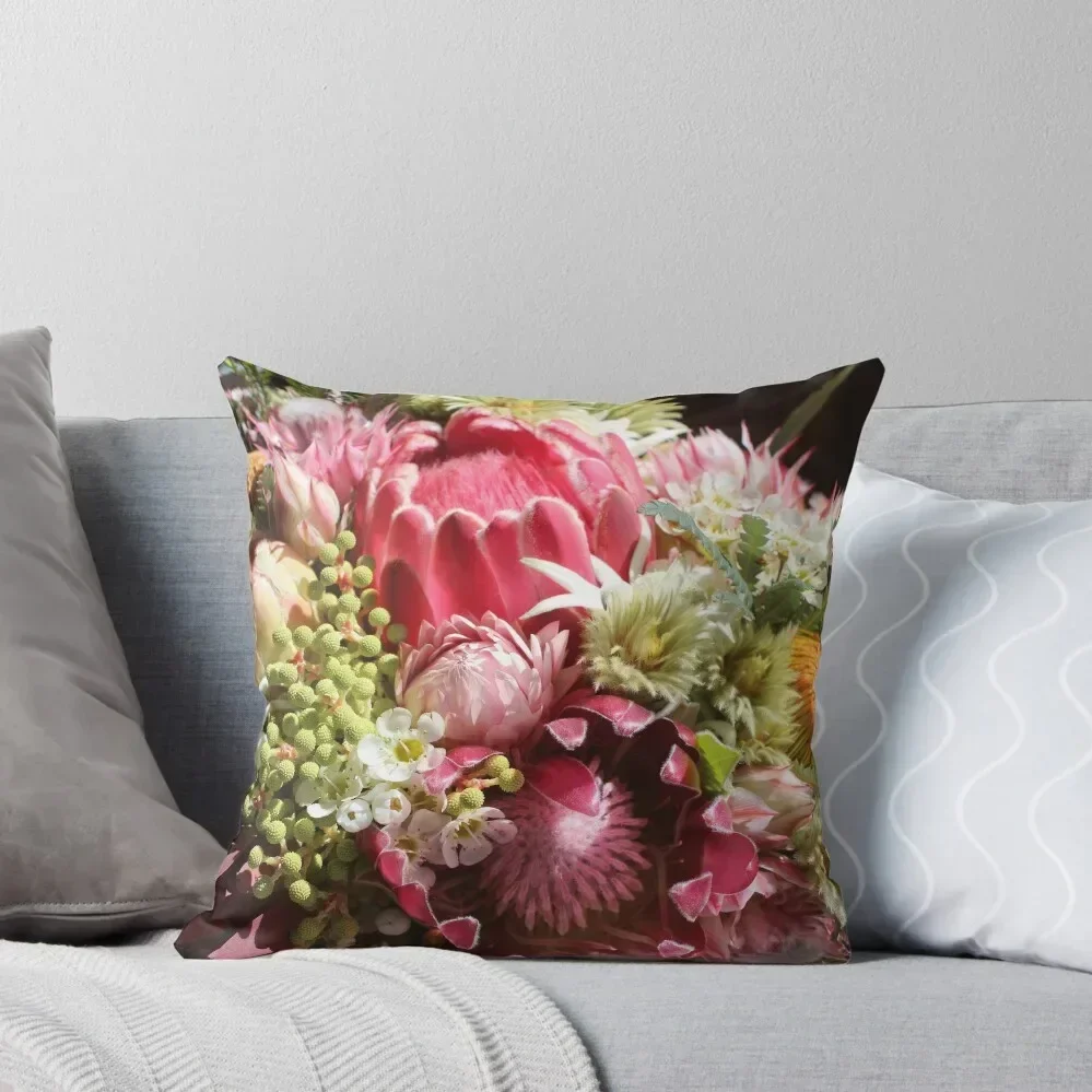 

Protea & Native Flower Bouquet Photographic Print Throw Pillow Pillowcase Cushion Cushions Home Decor pillows decor home pillow