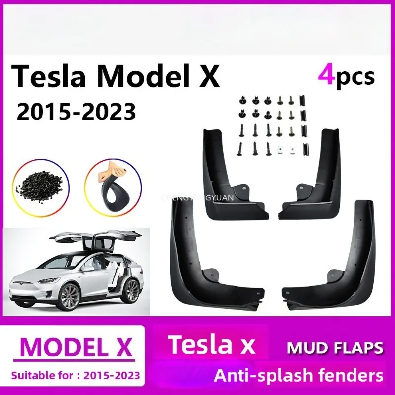 

Set Front Rear For Tesla Model X 2015 - 2021 Mud Flaps Mudflaps Splash Guards Mudguards Fender 2016 2017 2018 2019 2020